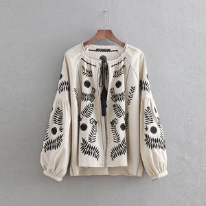 Odessa Embroidered Peasant Top